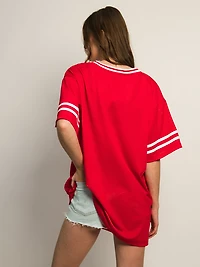 MINI ROBE EN JERSEY PRINCESSE POLLY MICHAIL - ROUGE