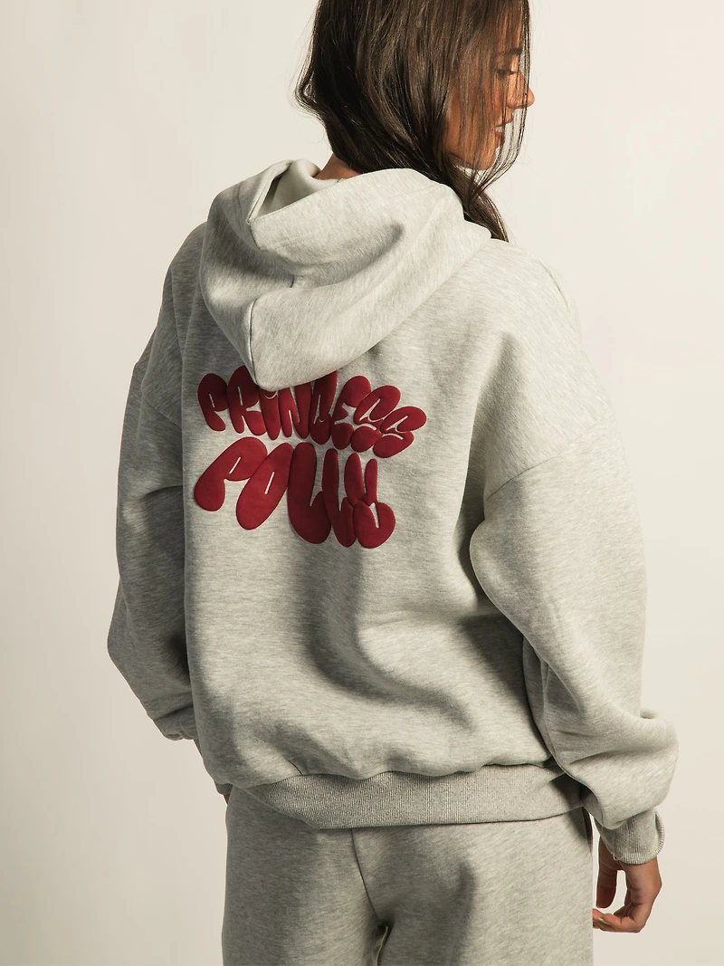 PRINCESS POLLY BUBBLE TEXT PULL OVER HOODIE