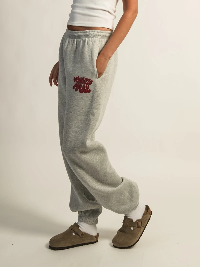 PRINCESS POLLY BUBBLE SWEATPANTS - HEATHER GREY
