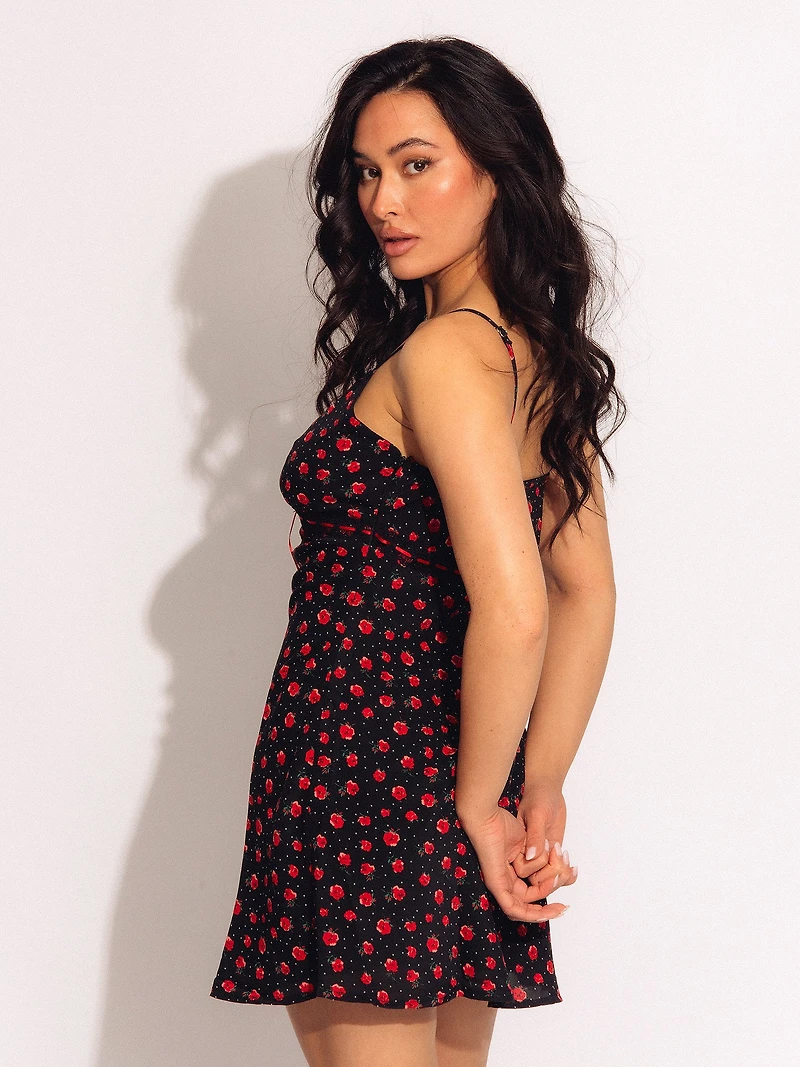 PRINCESS POLLY KARENA MINI FLORAL DRESS