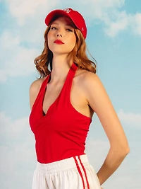 PRINCESS POLLY STAND BY HALTER TOP