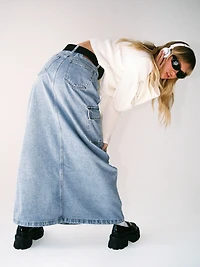 PRINCESS POLLY MCGUANE DENIM MIDI CARGO SKIRT - CLEARANCE