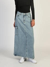 PRINCESS POLLY MCGUANE DENIM MIDI CARGO SKIRT - CLEARANCE