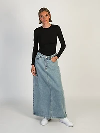 PRINCESS POLLY MCGUANE DENIM MIDI CARGO SKIRT - CLEARANCE