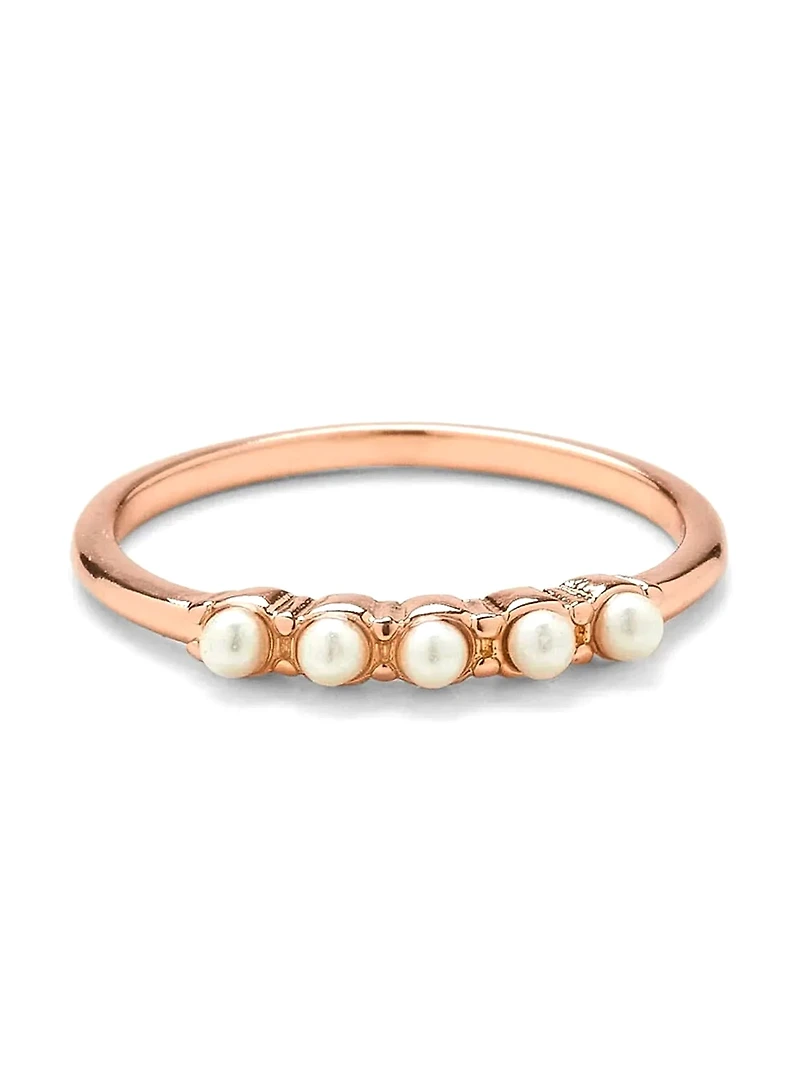 PURA VIDA MINI PEARL PAVE RING - CLEARANCE