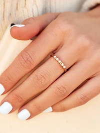 PURA VIDA MINI PEARL PAVE RING - CLEARANCE