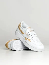 WOMENS REEBOK CLUB C DOUBLE SNEAKER - CLEARANCE