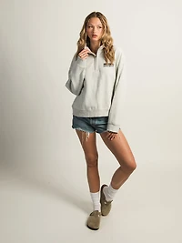 RIP CURL SURF PUFF QUARTER ZIP - GREY