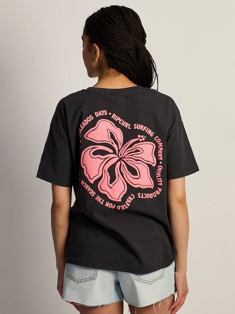 RIP CURL SURF PUFF PARTY PK RELAXED TEE - BLACK