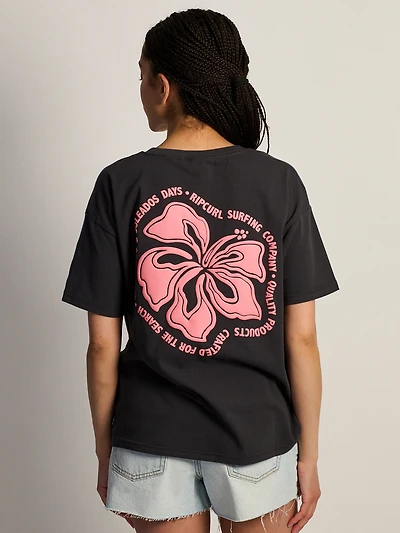RIP CURL SURF PUFF PARTY PK RELAXED TEE - BLACK