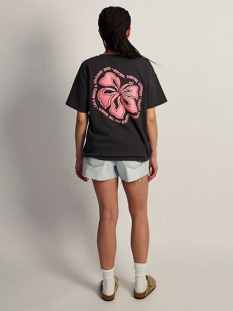 RIP CURL SURF PUFF PARTY PK RELAXED TEE - BLACK