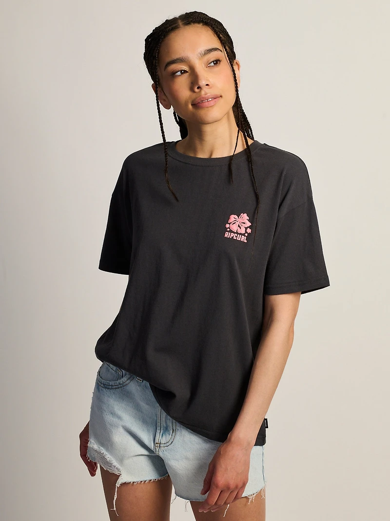 RIP CURL SURF PUFF PARTY PK RELAXED TEE - BLACK