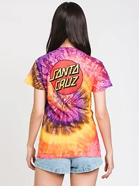 T-SHIRT TIE DYE À POIS CLASSIQUE POUR FEMMES