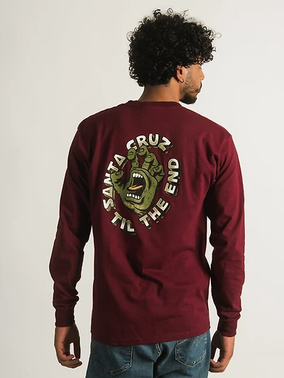 SANTA CRUZ TIL THE END HAND LONG SLEEVE TEE - CLEARANCE
