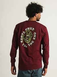 SANTA CRUZ TIL THE END HAND LONG SLEEVE TEE - CLEARANCE
