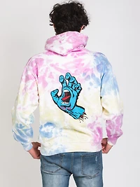 PULL-OVER À CAPUCHE TIE DYE AVEC MAIN CRIARDE POUR HOMME