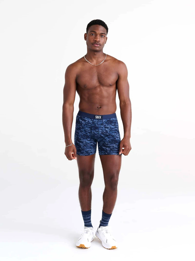 BOXER SAXX ULTRA – BASIN CAMO BLEU MARINE