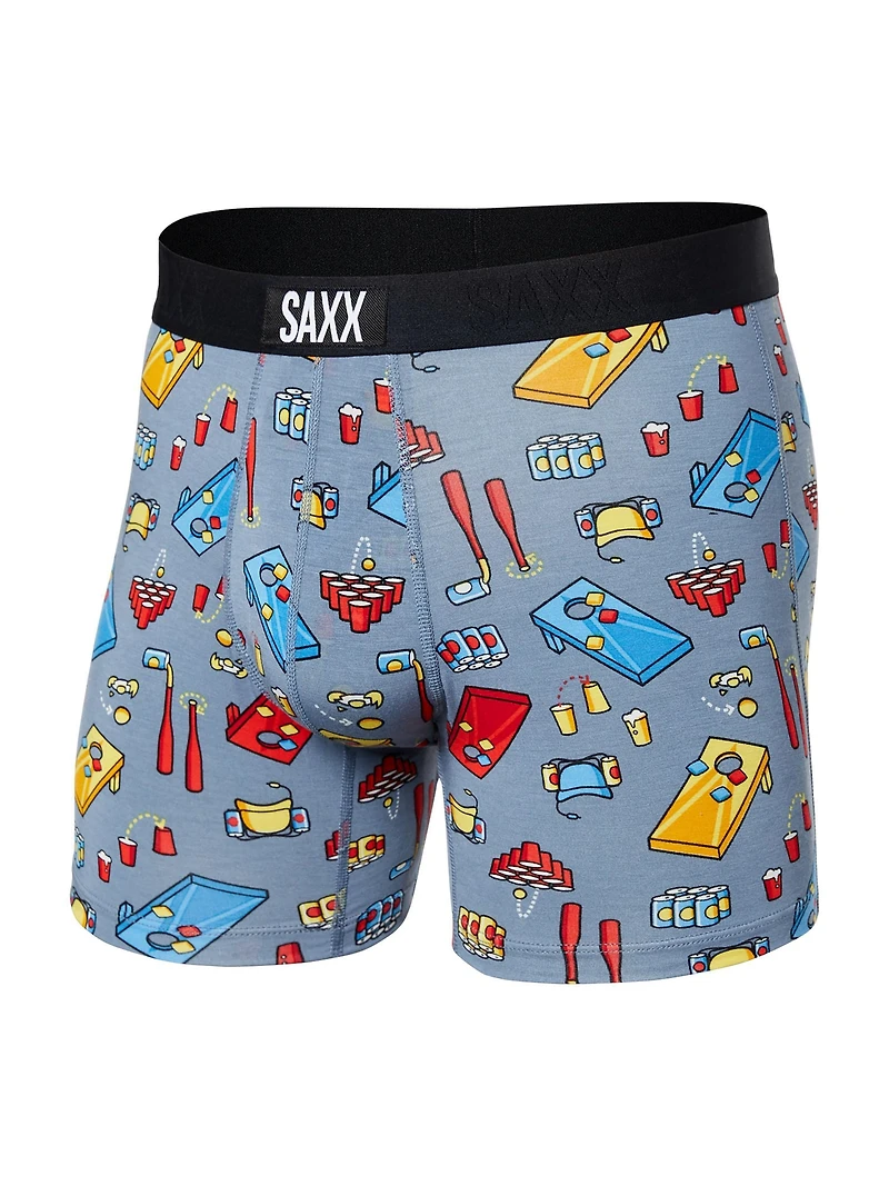 SAXX VIBE BOXER BRIEF- BEER OLYMPICS GRIS - CLEARANCE