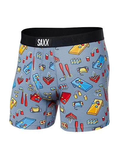 SAXX VIBE BOXER BRIEF- BEER OLYMPICS GRIS - CLEARANCE