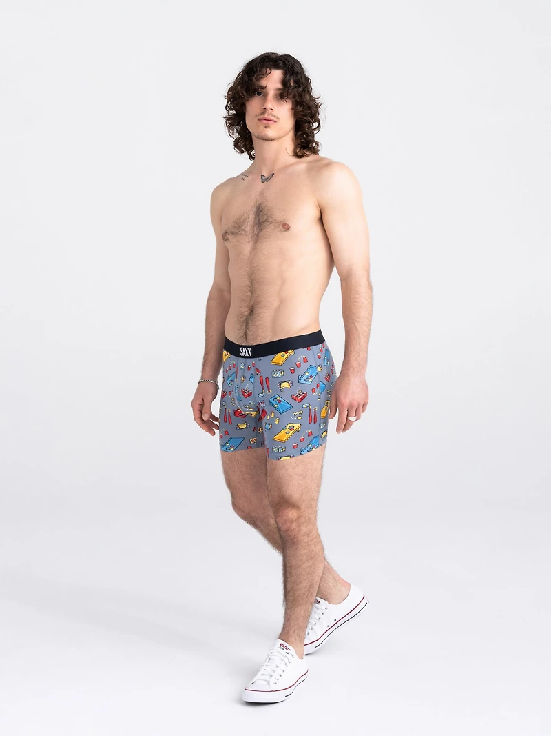 SAXX VIBE BOXER BRIEF- BEER OLYMPICS GRIS - CLEARANCE