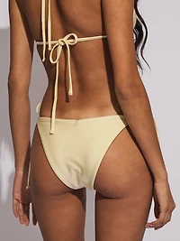 SKINNY DIP TILLY TIE BOTTOM - YELLOW SHINE