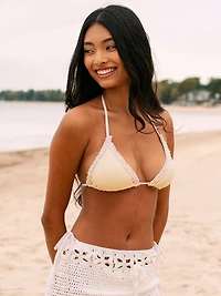 SKINNY DIP TILLY TRI TOP - YELLOW RUFFLE