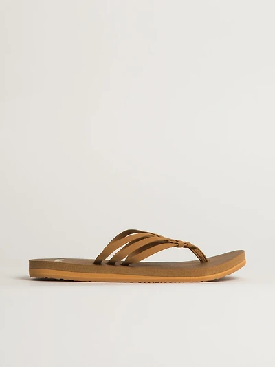 WOMENS SANUK YOGA SANDY II SANDALS - TOBACCO BROWN
