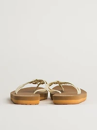 WOMENS SANUK YOGA SANDY II SANDALS - TAN/WHITE