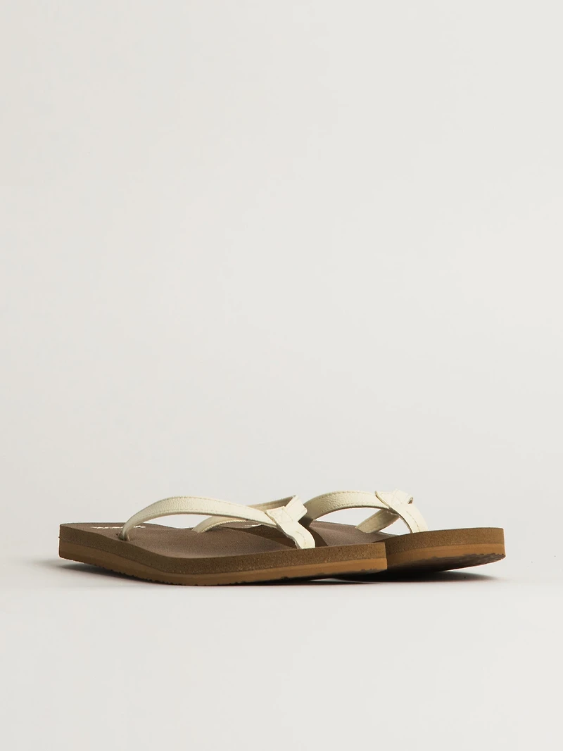 WOMENS SANUK YOGA JOY II SANDALS - WHITE