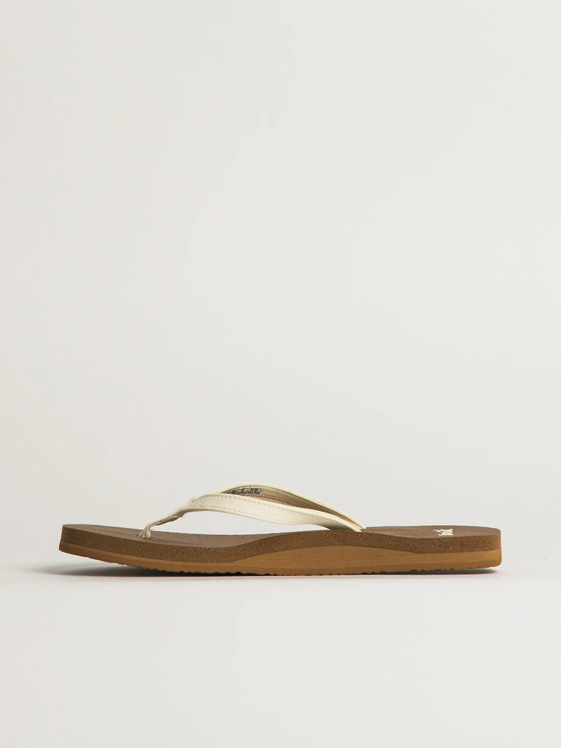 WOMENS SANUK YOGA JOY II SANDALS - WHITE