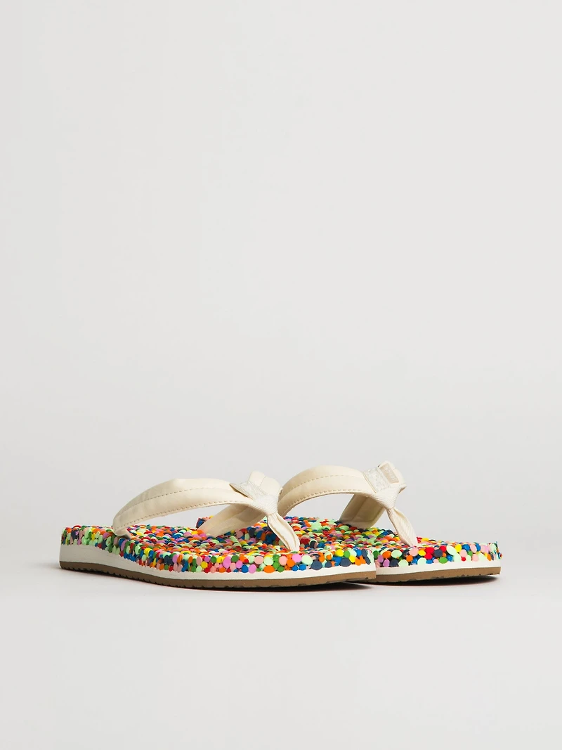 SANDALES SANUK BUBBLECUSH POUR FEMMES - CONFETTI ARC-EN-CIEL