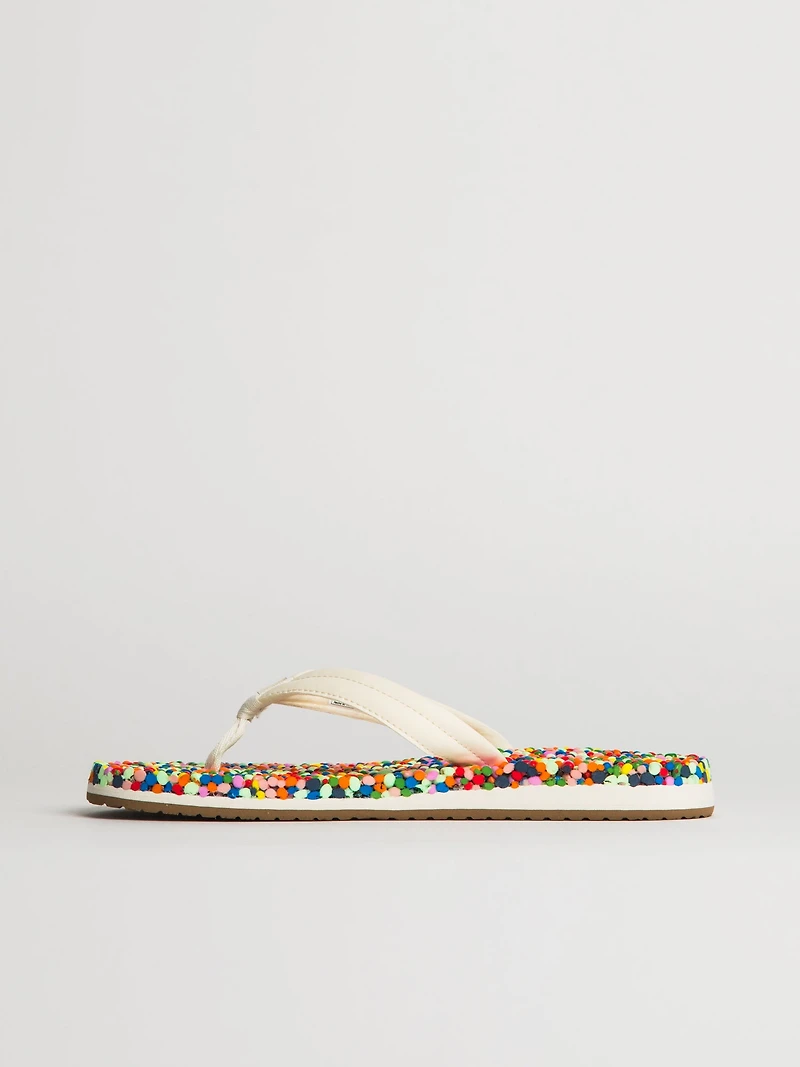 SANDALES SANUK BUBBLECUSH POUR FEMMES - CONFETTI ARC-EN-CIEL