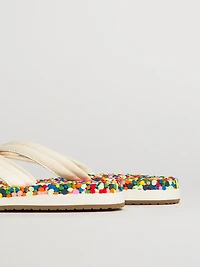 SANDALES SANUK BUBBLECUSH POUR FEMMES - CONFETTI ARC-EN-CIEL