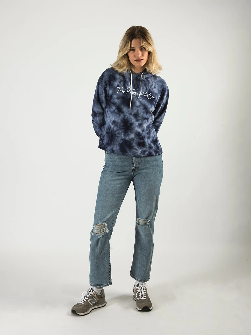 SALTY CREW SAND SET TIE DYE CROP HOODIE - DESTOCKAGE