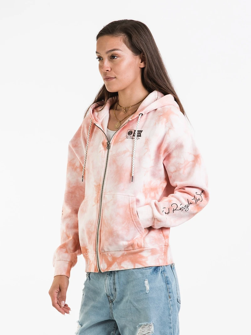 SWEAT À CAPUCHE ZIPPÉ ALPHA TIE DYE POUR FEMMES