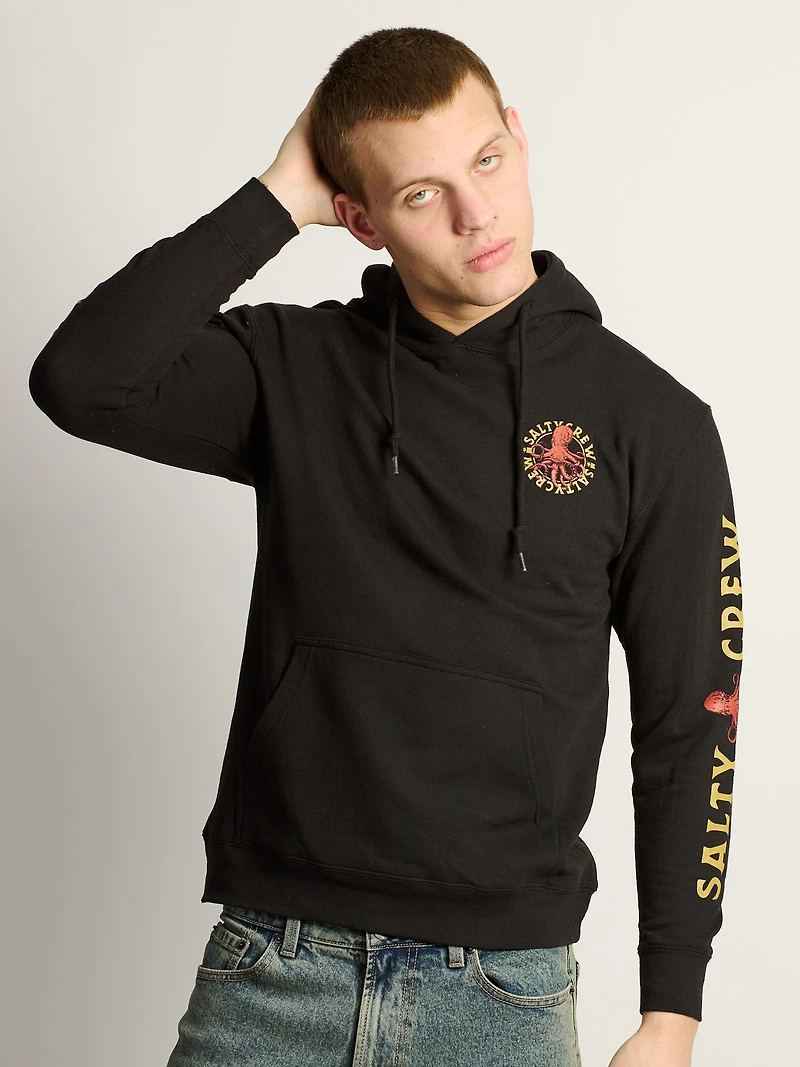 SALTY CREW TENTACLES PULL OVER HODDIE - NOIR