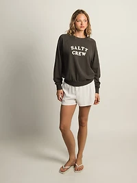 SALTY CREW FIRST MATE APPLIQUE CREWNECK