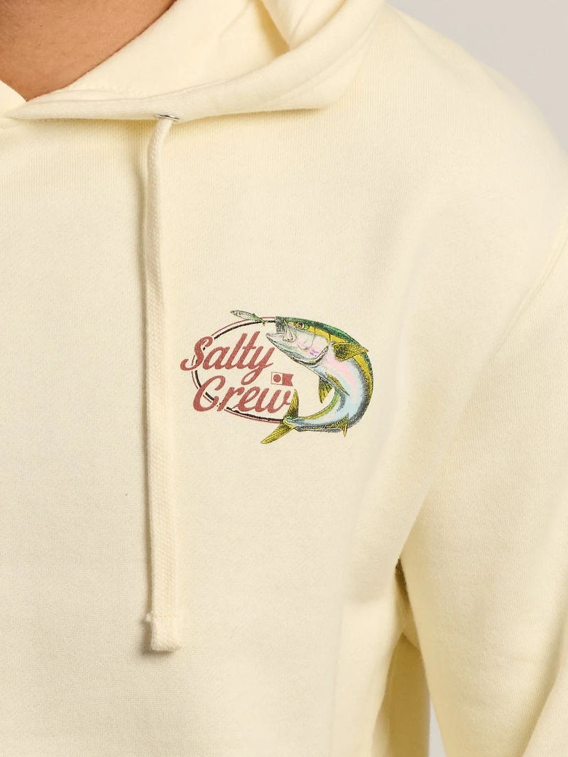 SALTY CREW YELLOW TAILED PULL OVER HOODIE - BONE