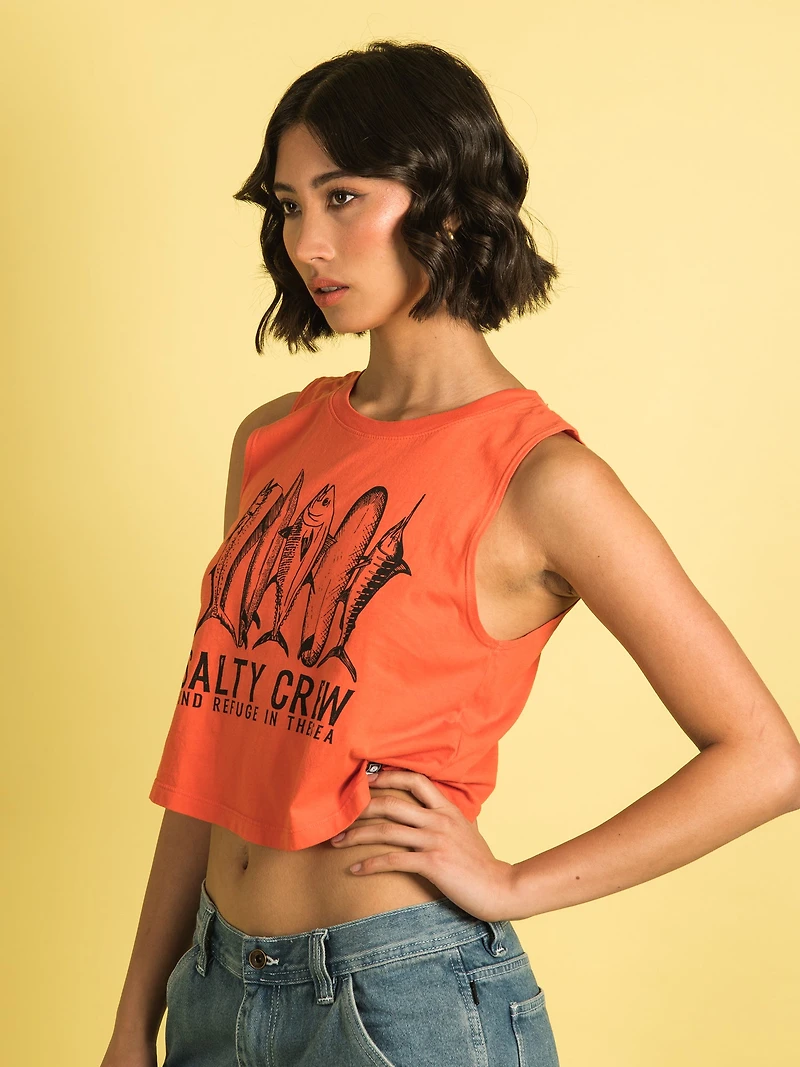 SALTY CREW LINE UP CROPPED TANK - CLEARANCE