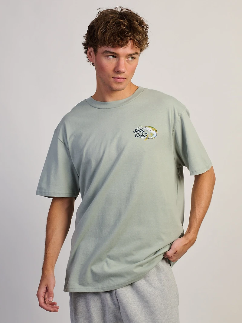 SALTY CREW YELLOW TAILED T-SHIRT - ACQUA
