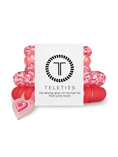 ATTACHE CHEVEUX TELETIES LARGE - LOVE STORY 5 PACKS