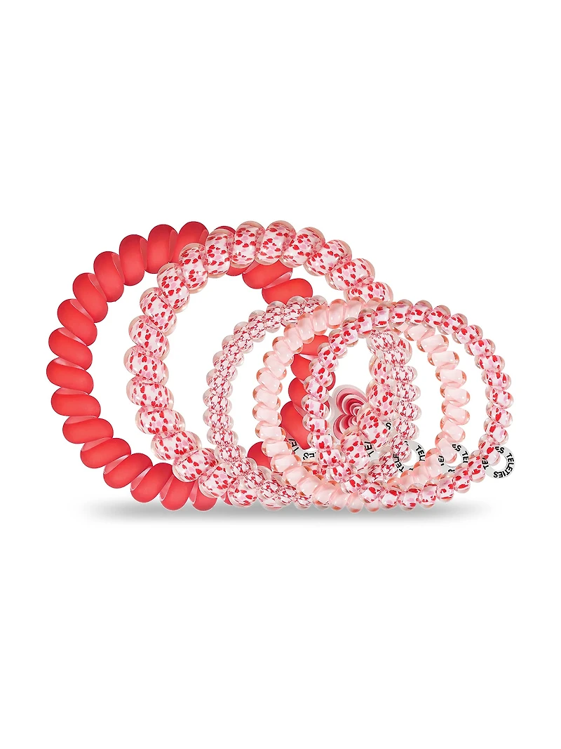ATTACHE CHEVEUX TELETIES LARGE - LOVE STORY 5 PACKS