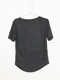 T-SHIRT EN LIÈGE À COL V POUR FEMMES