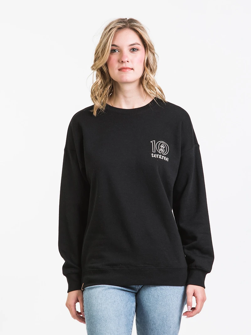 TENTREE EMBROIDERED LOGO OUTLINE OVERSIZED CREWNECK SWEATER - CLEARANC