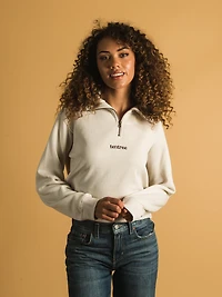 TENTREE 1/2 ZIP EMBROIDERED LOGO FLEECE - CLEARANCE