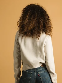 TENTREE 1/2 ZIP EMBROIDERED LOGO FLEECE - CLEARANCE