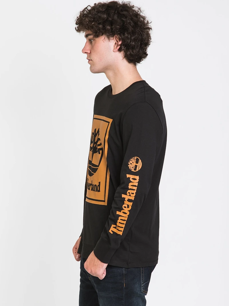 TIMBERLAND STACK LOGO LONG SLEEVE TEE - CLEARANCE