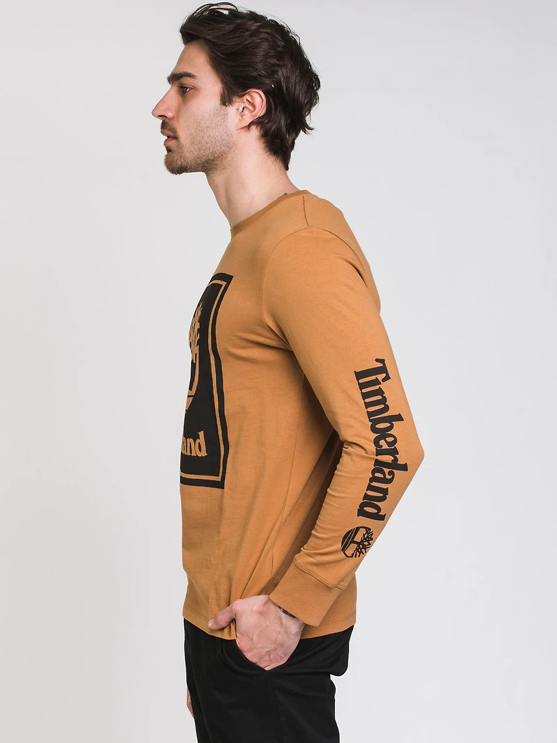 TIMBERLAND STACK LOGO LONG SLEEVE TEE - CLEARANCE