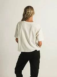 TIMBERLAND CROPPED LOGO T-SHIRT - CLEARANCE