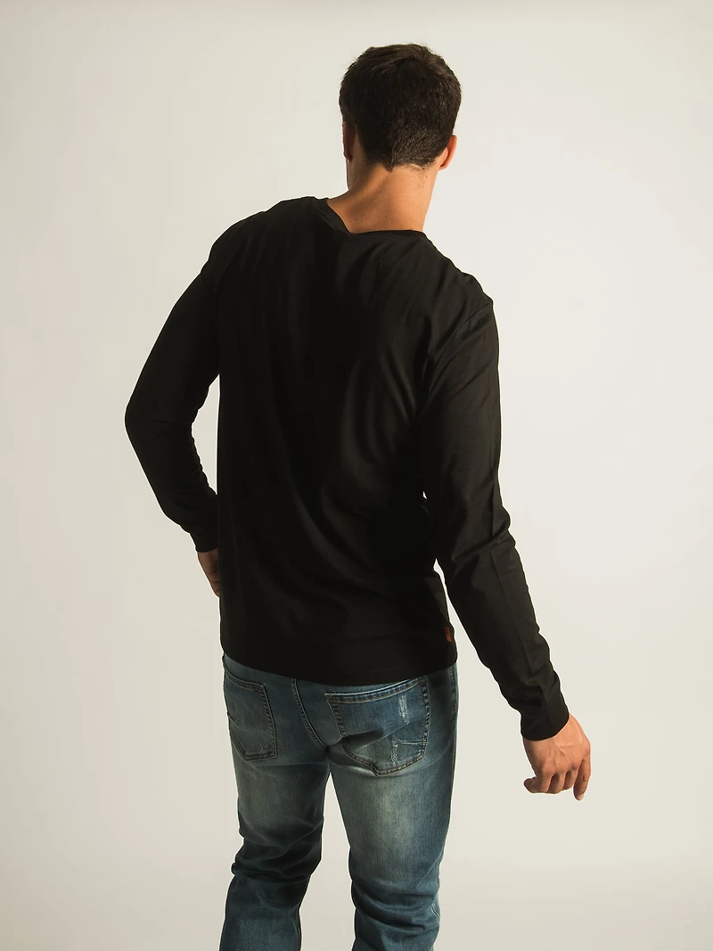 TIMBERLAND CHEST STACK LONG SLEEVE LOGO TEE - CLEARANCE